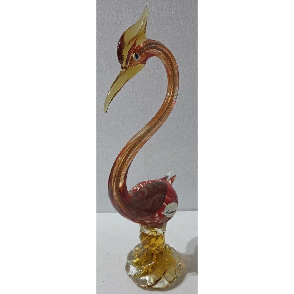 Large Hand Made Jico Bird Murano Glass 15.5